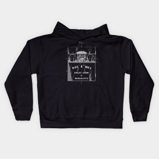 Roe & Doe's Great Show & Menagerie Toy Patent Illustration Kids Hoodie